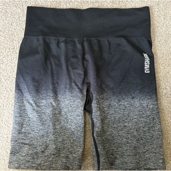 Gymshark Adapt Gray Black Ombre Compression Seamless Bike Shorts Size Small New - Picture 2 of 4